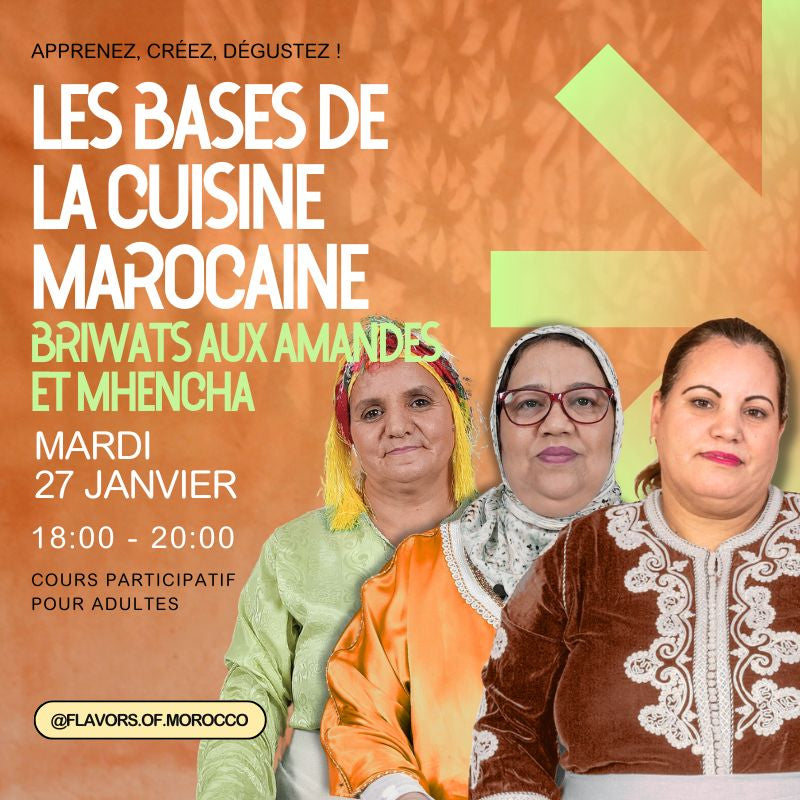 Les Bases de la Cuisine Marocaine : Briwats aux Amandes et Mhencha