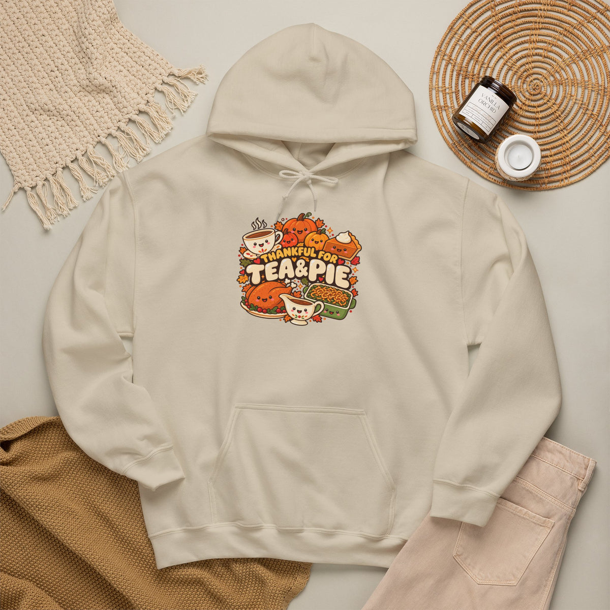 Thanksgiving  T-shirt - Emoji Tea and Pie