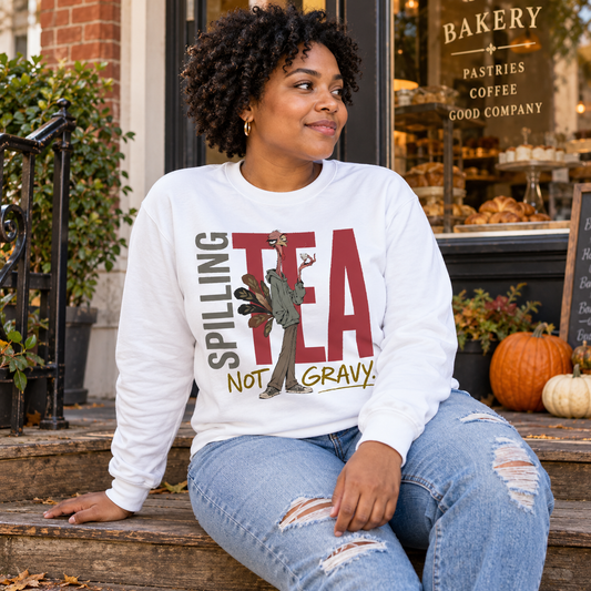 Spilling Tea Not Gravy - Thanksgiving  T-shirt