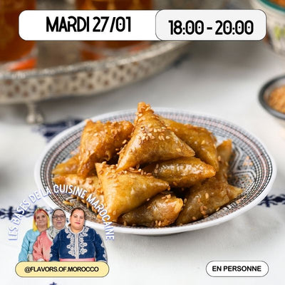 Les Bases de la Cuisine Marocaine : Briwats aux Amandes et Mhencha