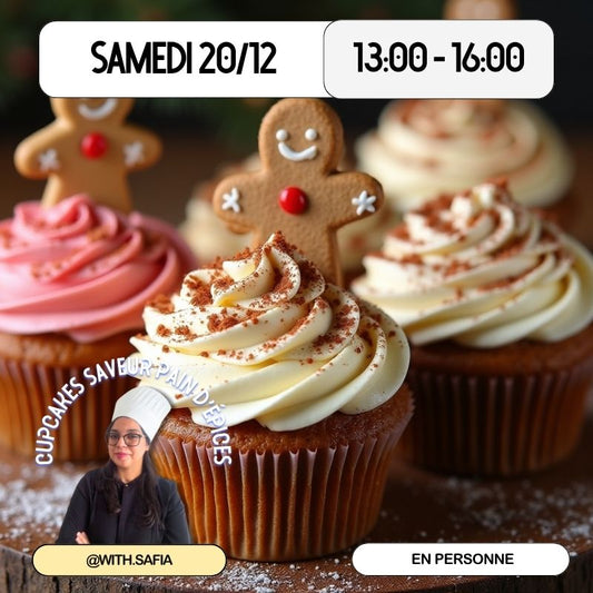 Cours de Pâtisserie : Cupcakes saveur pain d’épices